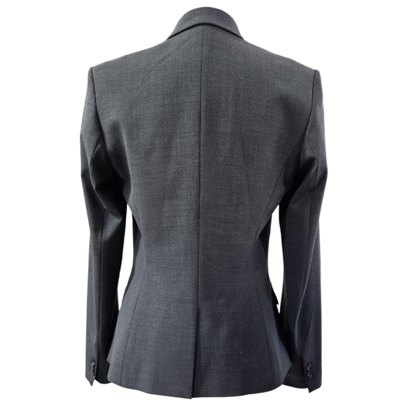 Theory Gabe B 2 Urban Virgin Wool Blend Gray One Button Blazer Career Preppy - Picture 2 of 10